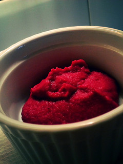 A picture of Beetroot dipping sauce.