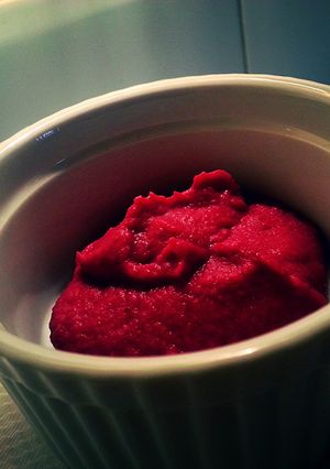 A picture of Beetroot dipping sauce.