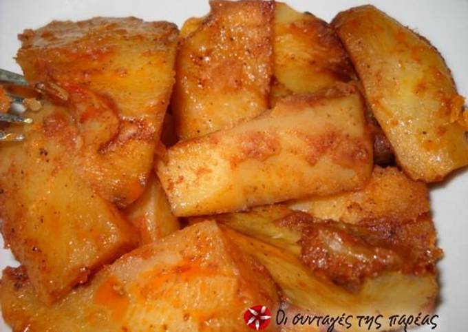 Spicy potatoes in the oven