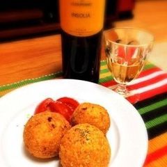 A picture of Saffron Arancini.