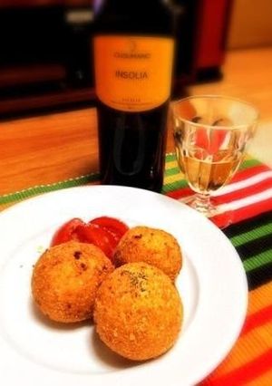 A picture of Saffron Arancini.