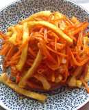 A Bento Space-Filler! Easy, Sweet and Sour Stir-Fried Aburaage and Carrot