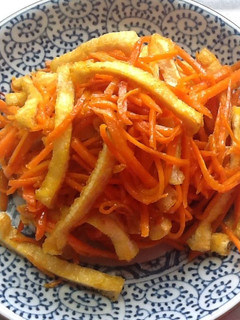 A picture of A Bento Space-Filler! Easy, Sweet and Sour Stir-Fried Aburaage and Carrot.