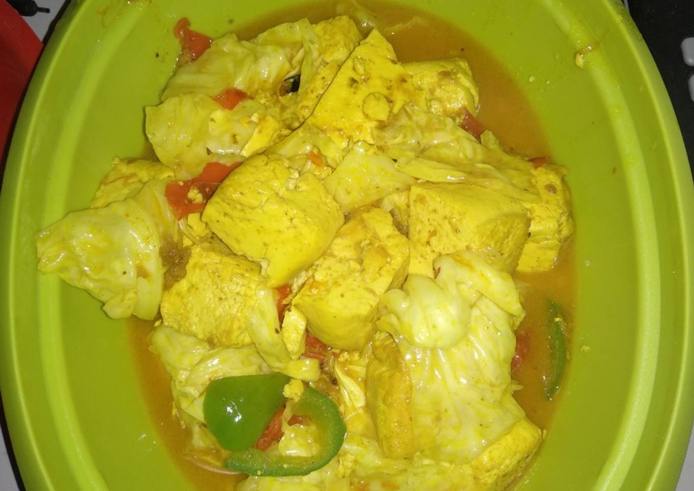 Oseng Tahu Kol Bumbu Kuning