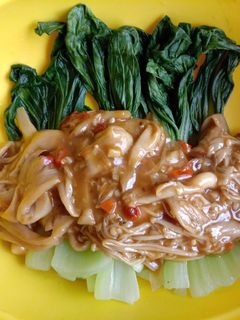 Foto resep Pakcoy siram saos jamur oregano
