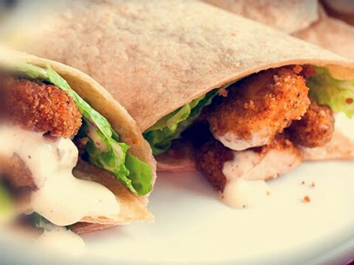 Easy Steps to Make Recipe Crispy chicken tortilla wrap that is Delicious, Perfect}