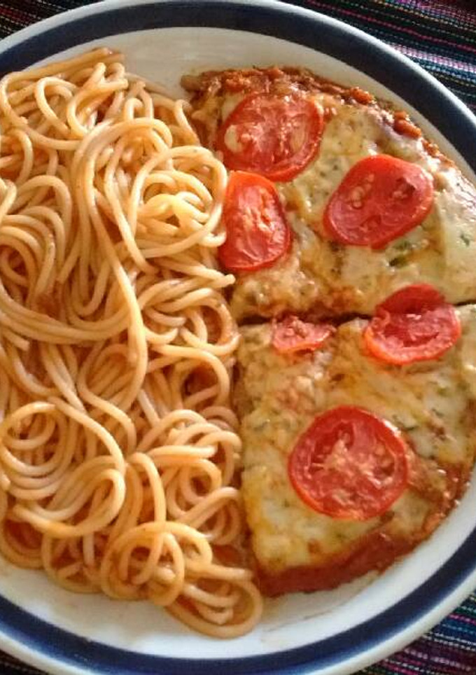 Una foto de Pizza de carne!!! a la sartén!!😱😱😱😘😘😘