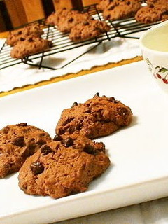 A picture of Chocolate Chip Cookies for Valentine's Day.