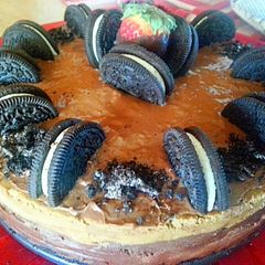 A picture of Mocha Layered Chocolate Oreo CheeseCake.