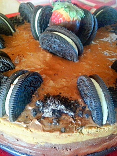 A picture of Mocha Layered Chocolate Oreo CheeseCake.