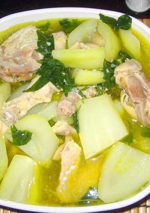 A picture of Chicken Tinola (Chicken Ginger Stew).