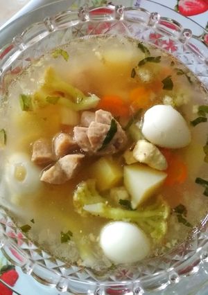 Foto resep Sop Bakso Telur Puyuh