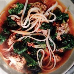 A picture of Spicy Pork & Collard Greens Soup.