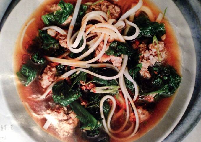 Spicy Pork & Collard Greens Soup