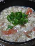 Crumbled Tofu and Crabsticks with Thickened Ume Sauce