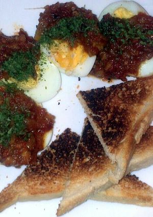 A picture of sig's Goan egg balc'hao.