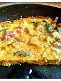 broccoli and brussel sprout omelette