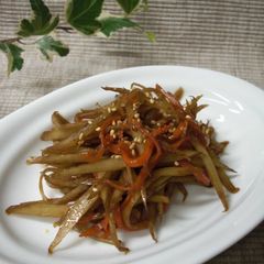 A picture of My Grandma's Kimpira Stir-fry.