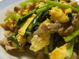pork komatsuna stir fry