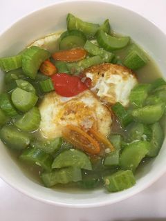 Foto resep Timun kuah telor ceplok