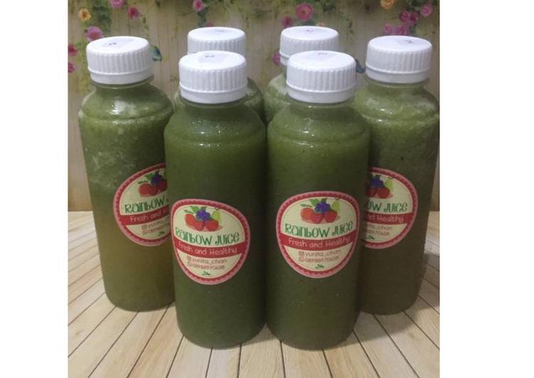 Resep Diet Juice Kiwi Papaya Spinach, Enak Banget