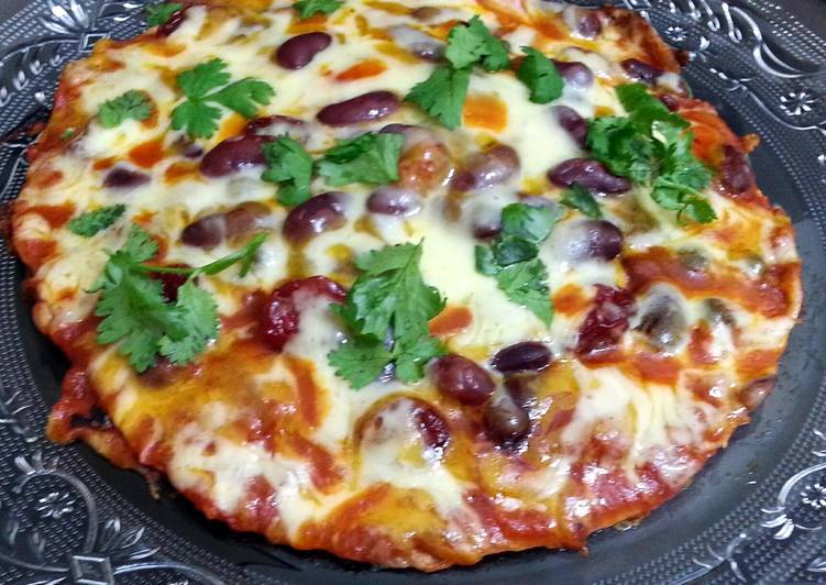 How to Prepare Kidney Beans Tortilla Pizza in 11 Minutes for Young Wife