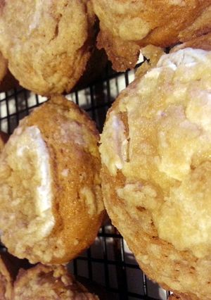 A picture of Pumpkin Cream Cheese Streusel Muffins.