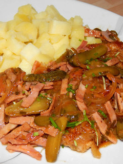 Sertésszelet hentes módra recept fotója