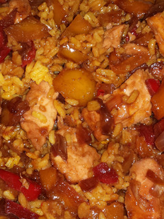 A picture of Baked chicken fajita with a twist.