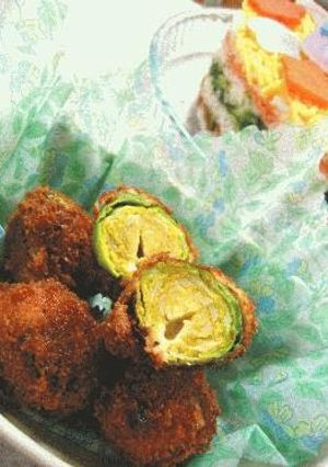 A picture of Brussels Sprouts and Cheese Fry.