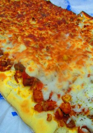 صورة لوصفة بيتزا دجاج مع خضار🍕💜