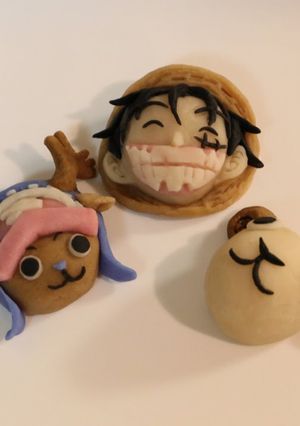A picture of One Piece Nerikiri (Rice Dough & Sweet Bean Paste) Snacks.