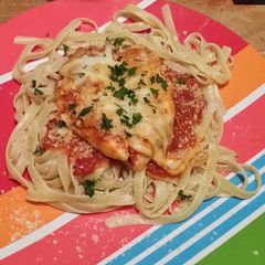 A picture of Chicken Parmesan.