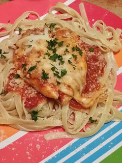 A picture of Chicken Parmesan.