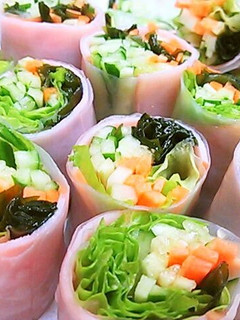 A picture of Spring Rolls Made with Everyday Ingredients.