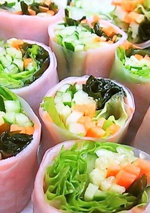 A picture of Spring Rolls Made with Everyday Ingredients.