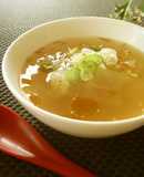 Chinese-Style Winter Melon and Sakura Shrimp Soup Flavored with Ginger