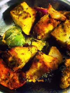 A picture of Indian Paneer Tikka (blow your head off).