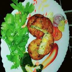 Paneer corn onion kachori A picture of Paneer corn onion kachori.