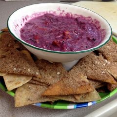 Fruit Salsa And Cinnomon Sugar Chips (gluten and dairy free) A picture of Fruit Salsa And Cinnomon Sugar Chips (gluten and dairy free).