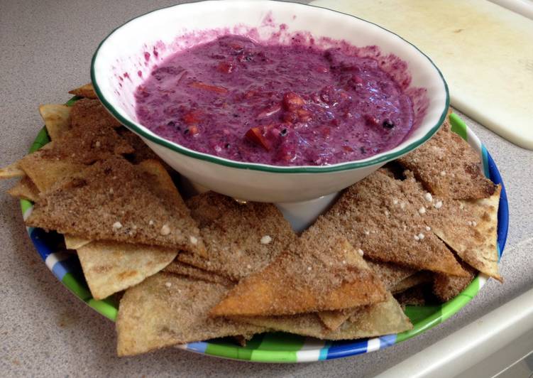 Fruit Salsa And Cinnomon Sugar Chips (gluten and dairy free) Fruit Salsa And Cinnomon Sugar Chips (gluten and dairy free)