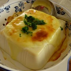A picture of Toasted Silken Tofu with Cheese.