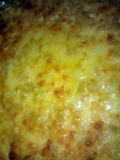 A picture of Baked macaroni and cheese.