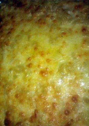 A picture of Baked macaroni and cheese.