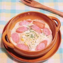 A picture of Microwave Sloppy Egg & Wiener Sausages.