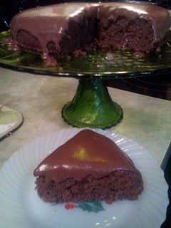 A picture of sunshines buttermilk cocoa cake.