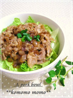 A picture of Pork Rice Bowl (Rich and Delicious).