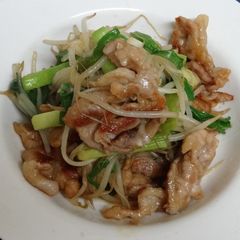 A picture of Speedy and Delicious Hearty Pork Offcuts and Bean Sprout Stir-Fry.