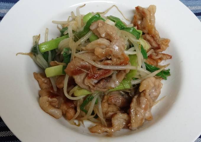 Speedy and Delicious Hearty Pork Offcuts and Bean Sprout Stir-Fry