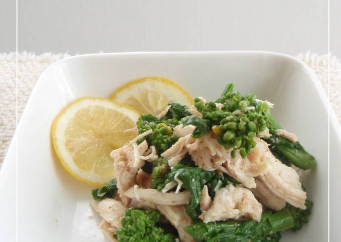 Nanohana & Chicken Tenders with Lemon Sauce Recipe